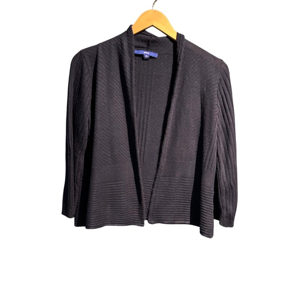 Apt. 9 Size XS Navy Cardigan Sweater 3/4 sleeve Acrylic Layering Piece Office